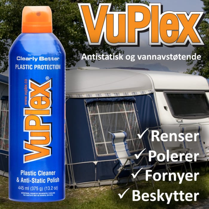 VuPlex 445ml plastrens og antistatisk poleringsmiddel